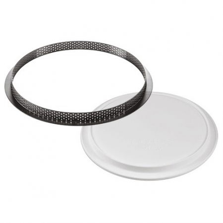 Forme Silicon pentru Torturi si Prajituri - Set Tarte Ø 25 cm, 1 Rama Microforata + Forma Silicon