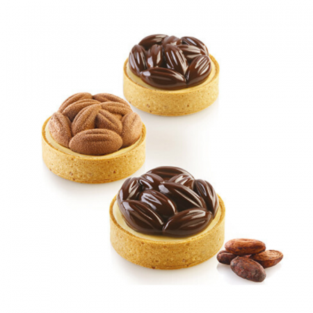 Set Tarte Ø 7 cm Cocoa, 8 Rame Microforate + Forma Silicon 8 Cavitati [5]