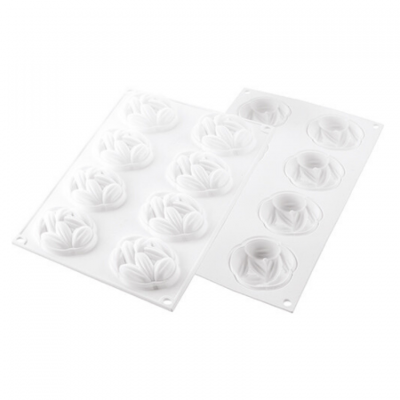 Set Tarte Ø 7 cm Cocoa, 8 Rame Microforate + Forma Silicon 8 Cavitati [6]