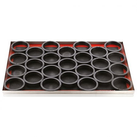 Set Tarte Ø 8 cm, 6 Rame Microforate + Forma Silicon 6 cavitati [3]