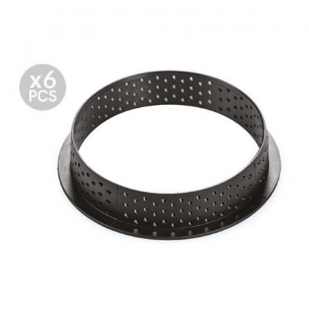 Set Tarte Ø 8 cm Montblanc, 6 Rame Microforate + Forma Silicon 6 Cavitati [4]