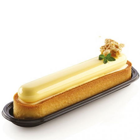 Forme de Silicon Cofetarie - Set Tarte 14.6 x 3.5 cm, 6 Rame Microforate + Forma Silicon 6 cavitati