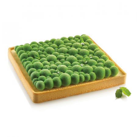 Forme de Silicon Cofetarie - Set Tarte 20 x 20 cm Bubble, 1 Rama Microforata + Forma Silicon