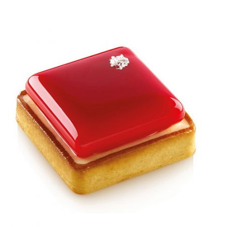 Forme de Silicon Cofetarie - Set Tarte 8 x 8 cm, 6 Rame Microforate + Forma Silicon 6 cavitati