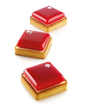 Set Tarte 8 x 8 cm, 6 Rame Microforate + Forma Silicon 6 cavitati [2]