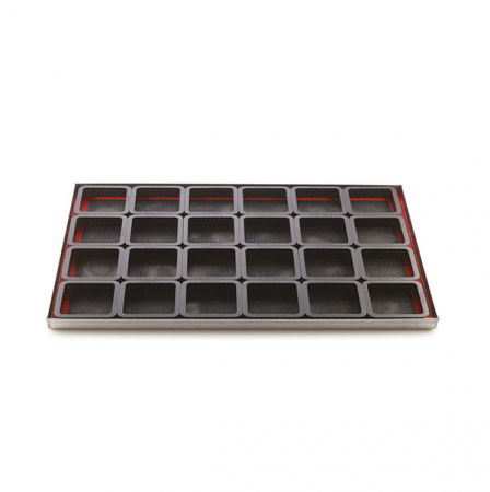 Set Tarte 8 x 8 cm, 6 Rame Microforate + Forma Silicon 6 cavitati [3]