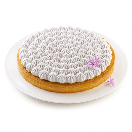 Forme Silicon pentru Torturi si Prajituri - Set Tarte Meringue Ø 25 cm, 1 Rama Microforata + Forma Silicon