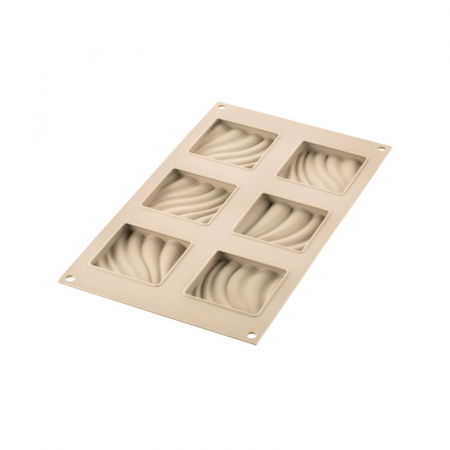 Set Tarte Sand 8 x 8 x H 2 cm, 6 Rame Microforate + Forma Silicon 6 Cavitati [5]