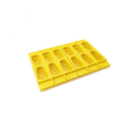 Matrite, Forme Inghetata, Gelaterie - Set Tava si 4 Matrite Silicon Inghetata pe bat Acapulco 12 cavitati, 90 ml