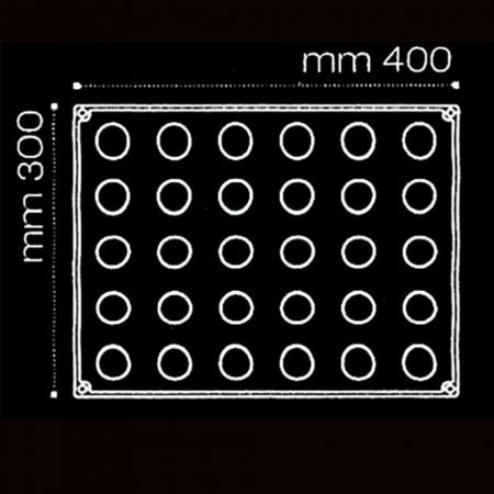 Forme Silicon Sfere 3D - Sfere Ø 3 cm - Forma Silicon 30x40 cm, 30 cavitati