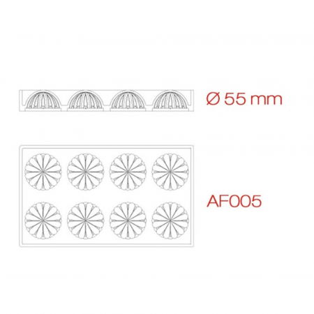 Forme Silicon Sfere 3D - Sfere 3D Ø 5.5 cm - Matrita dubla silicon, 8 cavitati