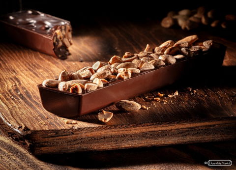 Ciocolaterie - Matrite, Ustensile - Snack Ciocolata 20 x 4.6 x H 2.3 cm, Matrita Policarbonat Nougat, 2 cavitati, 211.85 gr