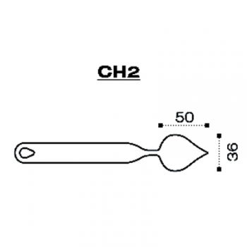 Spatula Inox Decor Ciocolata - Frunza model A, 5x3.6 cm [3]
