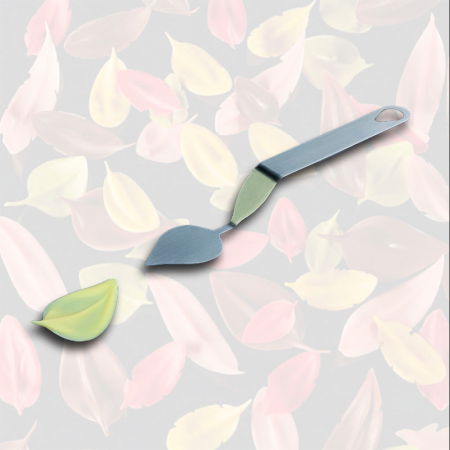 Ustensile Diverse Ciocolaterie - Spatula Inox Decor Ciocolata - Frunza model A, 5x3.6 cm