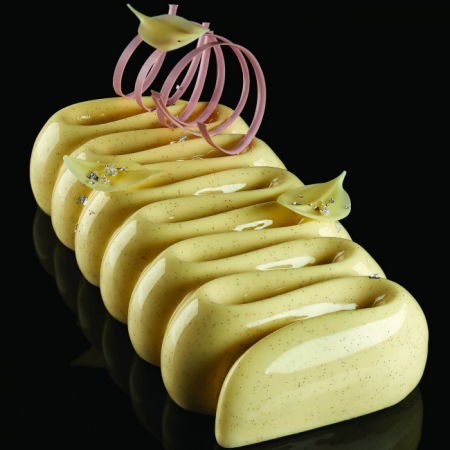 Ustensile Diverse Ciocolaterie - Spatula Inox Decor Ciocolata - Frunza model A, 6x4.4 cm