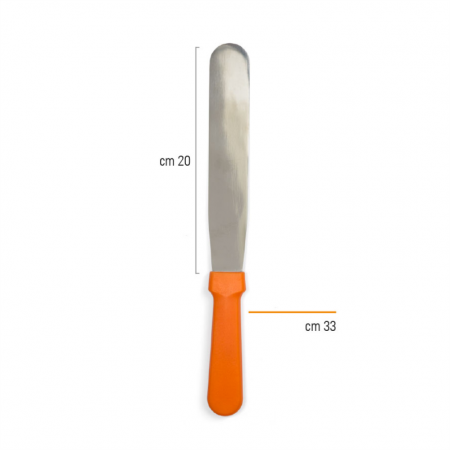 Spatule, Palete - Spatula Nivelare Dreapta din Inox cu Maner Plastic, Lama L 20 x 3.6 cm