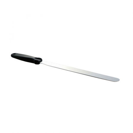 Ustensile Decorare Tort - Spatula Nivelare Dreapta din Inox cu Maner Plastic, Lama L 26 x 3.2 cm