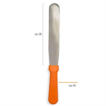 Spatule, Palete - Spatula Nivelare Dreapta din Inox cu Maner Plastic, Lama L 30 x 4.3 cm