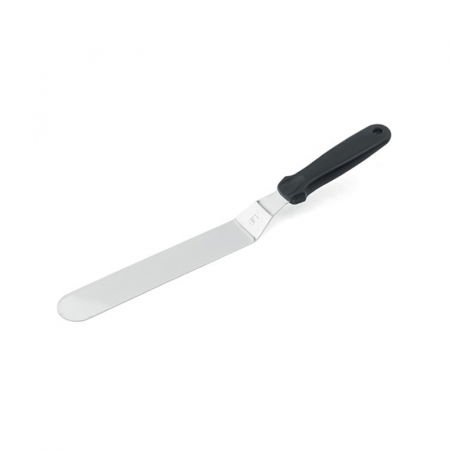Ustensile Decorare Tort - Spatula Nivelare Unghiulara din Inox cu Maner Plastic, Lama Lama L 25.5 x 3.2 cm