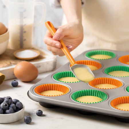 Paleta - Spatula Silicon Tip Lingura cu Maner Plastic Temp Max 230°C, L 21 cm [2]