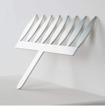 Ustensile Diverse Ciocolaterie - Spatule Inox Decor Ciocolata - Frunza model L, H 8 cm, 8 tije