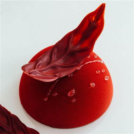 Ustensile Diverse Ciocolaterie - Spatule Inox Decor Ciocolata - Frunza model L, H 8 cm, 8 tije