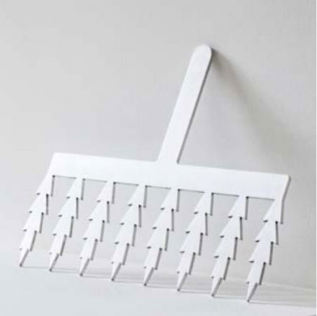 Ustensile Diverse Ciocolaterie - Spatule Inox Decor Ciocolata - Frunza model L, H 8 cm, 8 tije