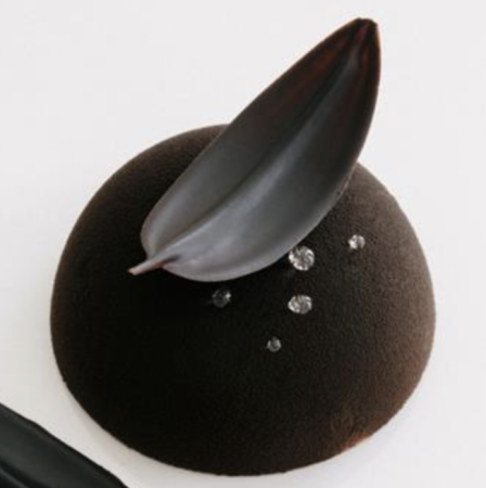 Ustensile Diverse Ciocolaterie - Spatule Inox Decor Ciocolata - Frunza model S, H 6 cm, 8 tije