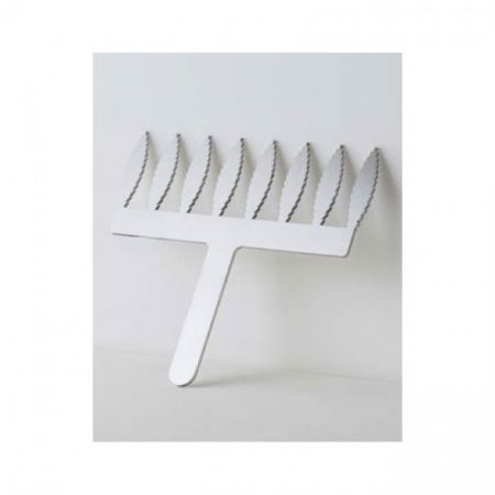 Ustensile Diverse Ciocolaterie - Spatule Inox Decor Ciocolata - Fulg model L, H 8 cm, 8 tije