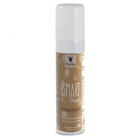 Coloranti Alimentari - SPRAY Bronz Perlat - Colorant Alimentar Liposolubil fara E171, 100 ml - Azo Free