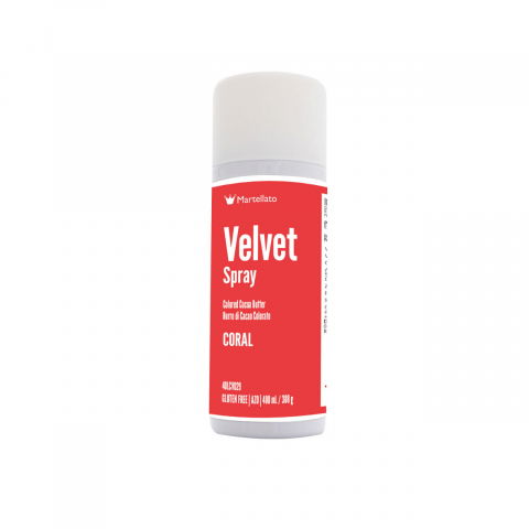 Oferta Cantitate - SPRAY VELVET - Colorant Alimentar Corai fara E171, 400 ml