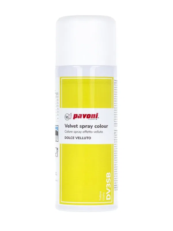 Coloranti Spray Catifea - SPRAY VELVET - Colorant Alimentar Galben fara E171, 400 ml