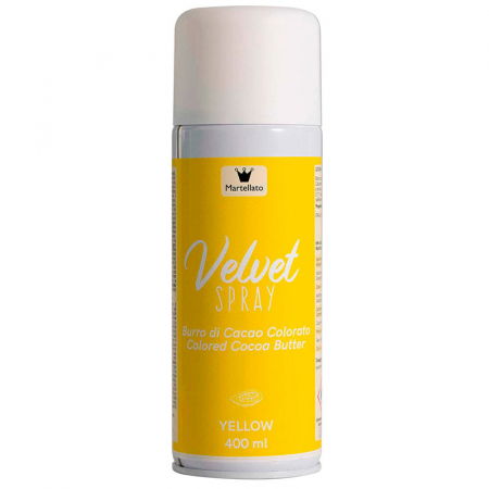 Coloranti Alimentari - SPRAY VELVET - Colorant Alimentar Galben fara E171, 400 ml
