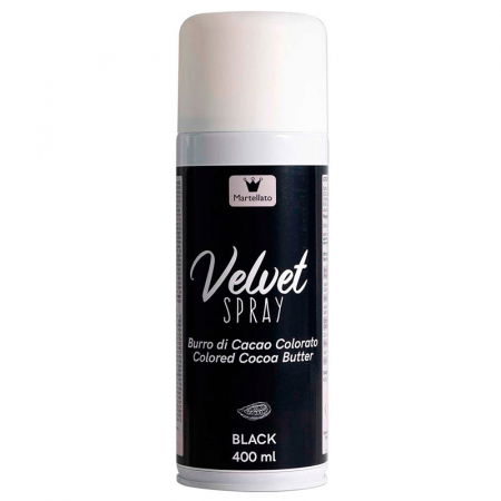 Coloranti Alimentari - SPRAY VELVET - Colorant Alimentar Negru fara E171, 400 ml