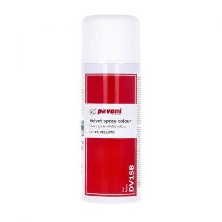 Coloranti Spray Catifea - SPRAY VELVET - Colorant Alimentar Rosu fara E171, 400 ml