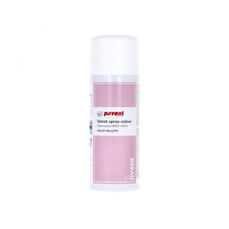 Coloranti Spray Catifea - SPRAY VELVET - Colorant Alimentar Roz fara E171, 400 ml