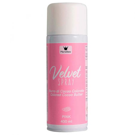Coloranti Alimentari - SPRAY VELVET - Colorant Alimentar Roz fara E171, 400 ml