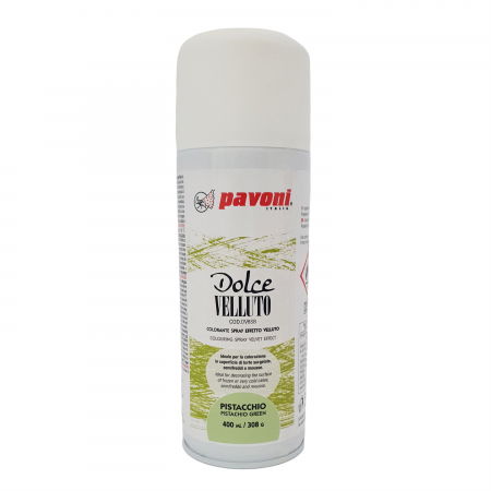 Coloranti Spray Catifea - SPRAY VELVET - Colorant Alimentar Verde-Fistic fara E171, 400 ml