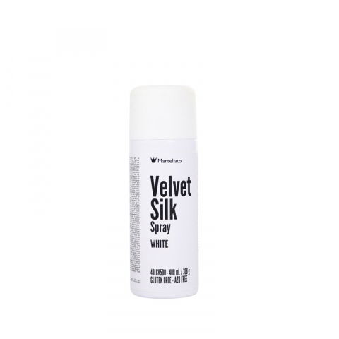 Coloranti Alimentari - SPRAY VELVET Silk - Colorant Alimentar Alb, 400 ml