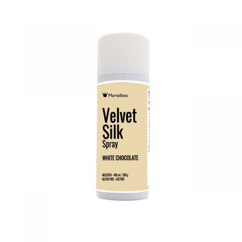 Coloranti Spray Catifea - SPRAY VELVET Silk - Colorant Alimentar Ciocolata Alba, 400 ml