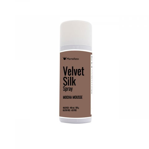 Coloranti Spray Catifea - SPRAY VELVET Silk - Colorant Alimentar Mocha Mousse, 400 ml