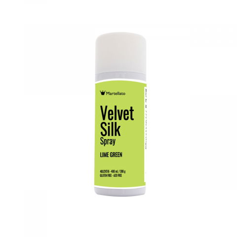 Coloranti Spray Catifea - SPRAY VELVET Silk - Colorant Alimentar Verde Lime, 400 ml