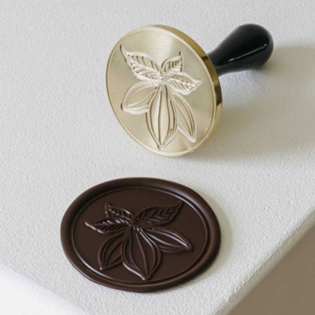 Ustensile Diverse Ciocolaterie - Stampila pentru Sigiliu Decoruri Ciocolata Model Cacao Ø 6 cm