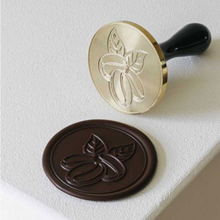 Ustensile Diverse Ciocolaterie - Stampila pentru Sigiliu Decoruri Ciocolata Model Cafea Ø 6 cm