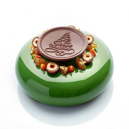 Ustensile Diverse Ciocolaterie - Stampila pentru Sigiliu Decoruri Ciocolata Model Craciun Ø 6 cm