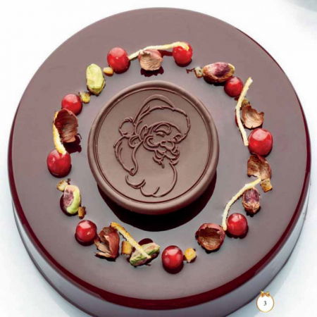 Ustensile Diverse Ciocolaterie - Stampila pentru Sigiliu Decoruri Ciocolata Model Mos Craciun Ø 6 cm