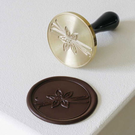 Ustensile Diverse Ciocolaterie - Stampila pentru Sigiliu Decoruri Ciocolata Model Vanilie Ø 6 cm