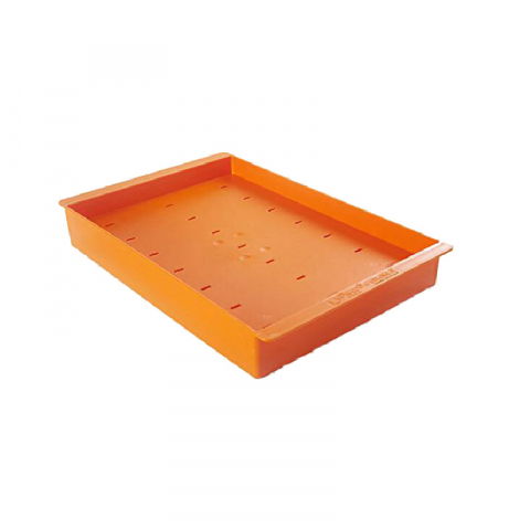 Cofetarie - Ustensile - Suport 21 Produse pe Bastonase, 36 x 23.5 x H 4.8 cm, Plastic Portocaliu