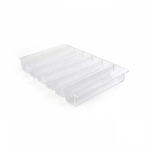 Cofetarie - Ustensile - Suport 24 Produse Sandwich/Bastonase, 36 x 23.5 x H 4.8 cm, Plastic Transparent