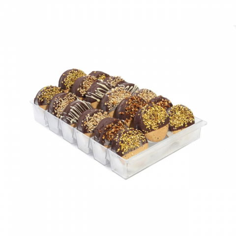 Suport 24 Produse Sandwich/Bastonase, 36 x 23.5 x H 4.8 cm, Plastic Transparent [2]